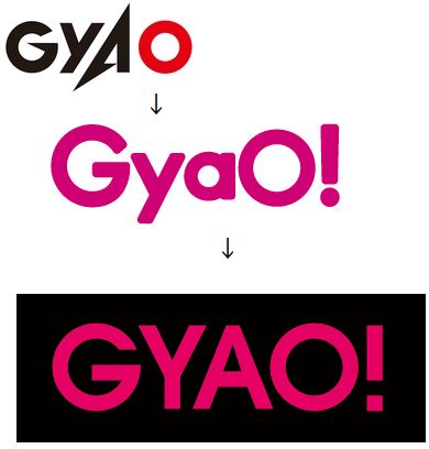 gyaoのロゴ変遷